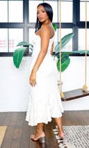 Reese | Asymmetrical One-Shoulder Dress - Ivory FINAL SALE - Cutely Covered