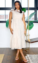 Johanna |  Lace Dress - Tan FINAL SALE - Cutely Covered