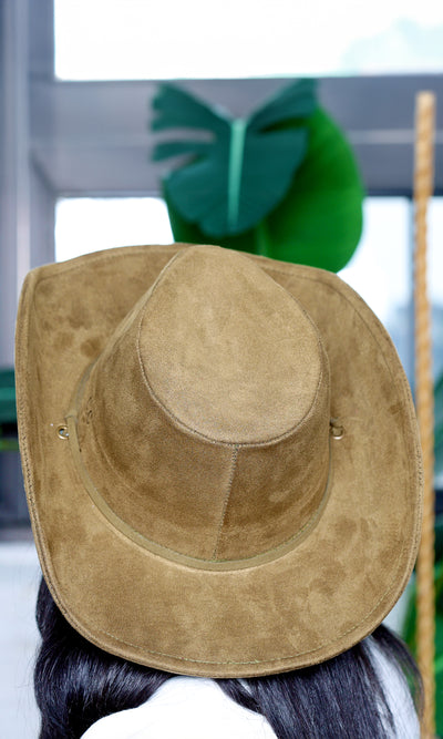 Stylish Charm | Cow Girl Western Hat - Olive