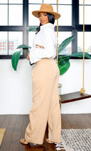 Katherine | Collar Long Sleeve Crop Top - White - Cutely Covered