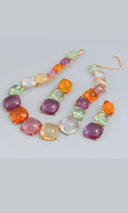 Multicolor Necklace with Earrings Set - Cutely Covered