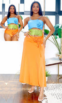 Mila | 3D Flower Swimsuit & Cover-Up Skirt Set - Multicolor - PREORDER - Cutely Covered