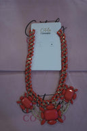 Burnt Orange & Gold Gemstone Necklace - Cutely Covered