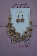 Flower-Inspired Necklace & Earring Set - Cutely Covered