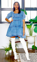 FAB | Oversized Denim layered dress
