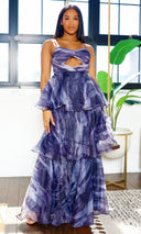 Teagan Dreamy Organza Tiered Dress - Black