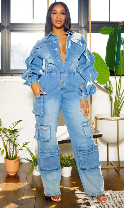 Ranger Coverall Jumpsuit in Denim, Cute Coveralls & Overalls from Spool 72.