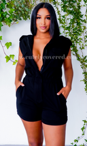 At Ease Romper - Black - Cutely Covered