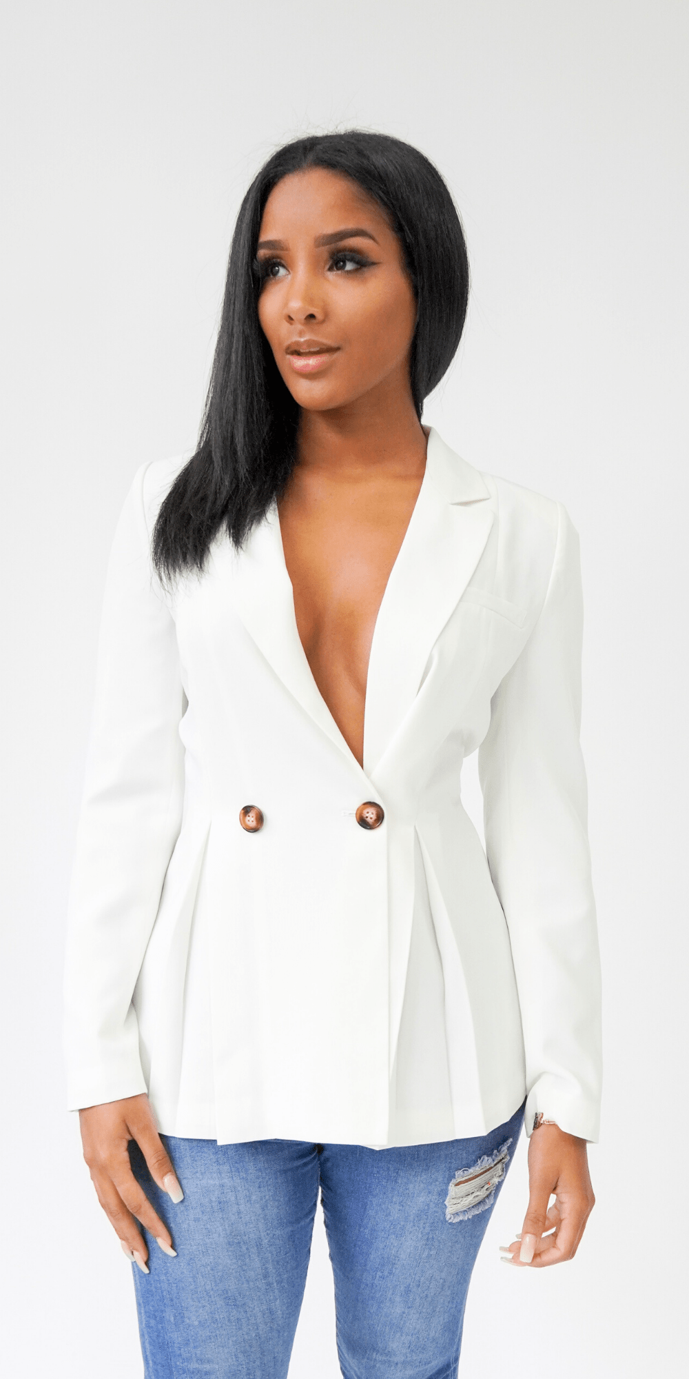 Go Getter | Cut Out Back Blazer - Mustard PREORDER Ships End October - Cutely Covered