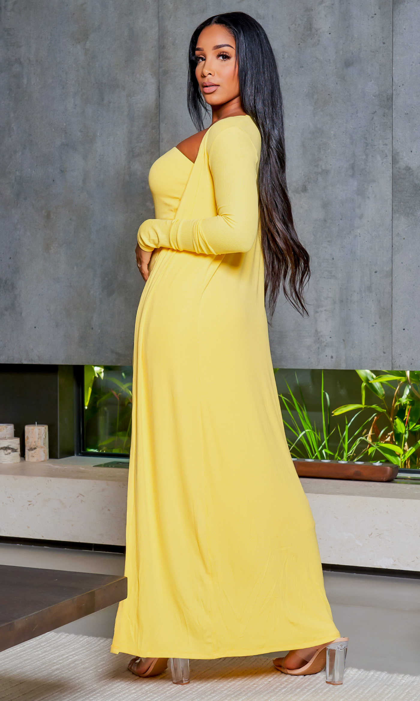 Slay Bae | Cardigan Dress Set - Yellow - Cutely Covered