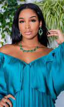 Diamond Frost Necklace - Emerald - Cutely Covered