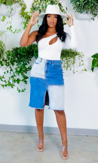 Mix it Up | Denim Skirt FINAL SALE - Cutely Covered