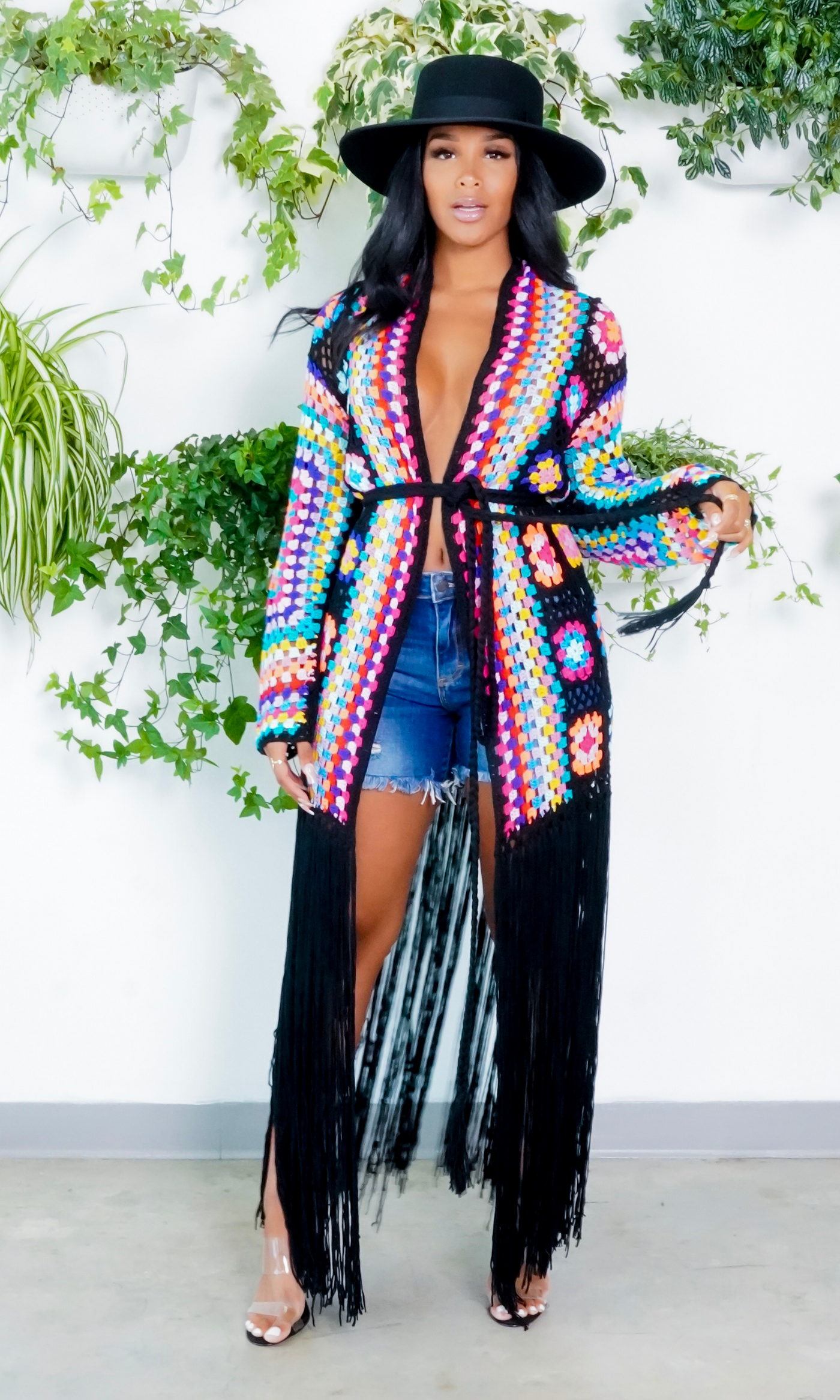 Hollywood | Fringe Crotchet Cardigan - Cutely Covered