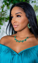 Diamond Frost Necklace - Emerald - Cutely Covered