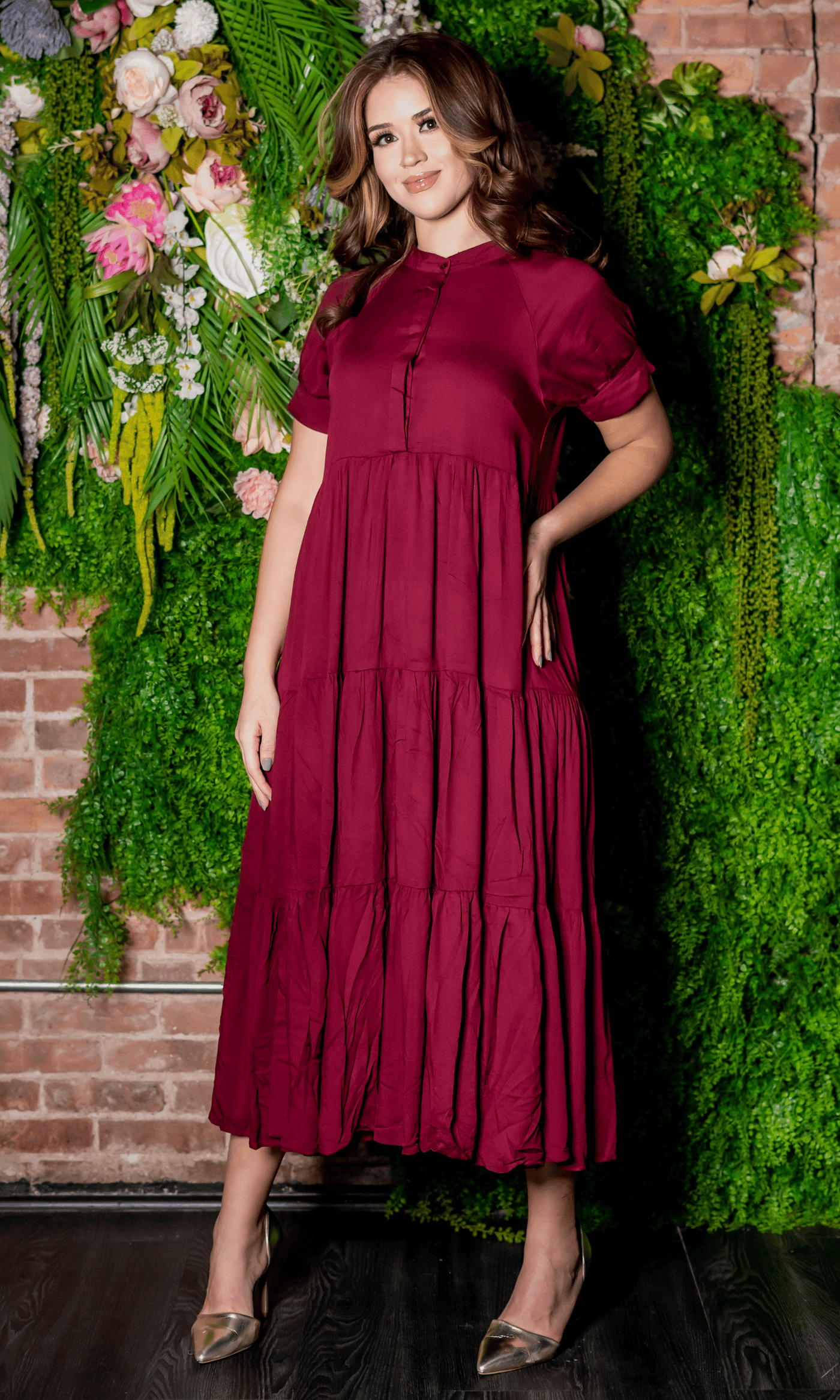 First Date | Maxi Dress - Burgundy FINAL SALE - Cutely Covered