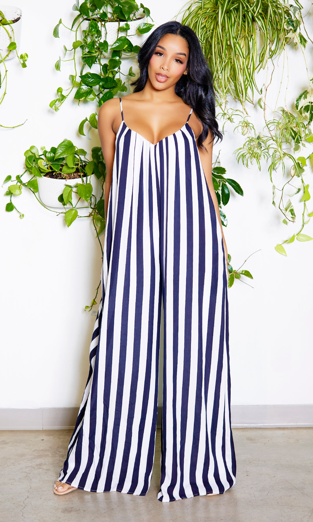 Cute & Casual 2 l Loose Jumpsuit - Stripe | Cutely Covered