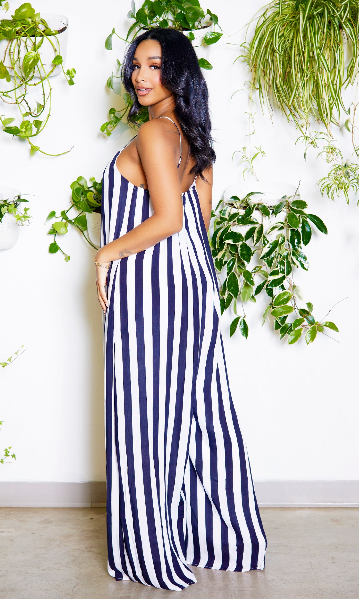 Cute & Casual 2 l Loose Jumpsuit - Stripe - Cutely Covered
