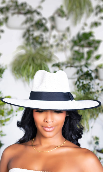 Mami 2 | White and Black Fedora - Cutely Covered