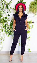 At Ease Jumpsuit- Black PREORDER Ships Late May - Cutely Covered