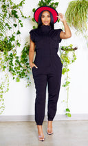 At Ease Jumpsuit- Black PREORDER Ships Late May - Cutely Covered