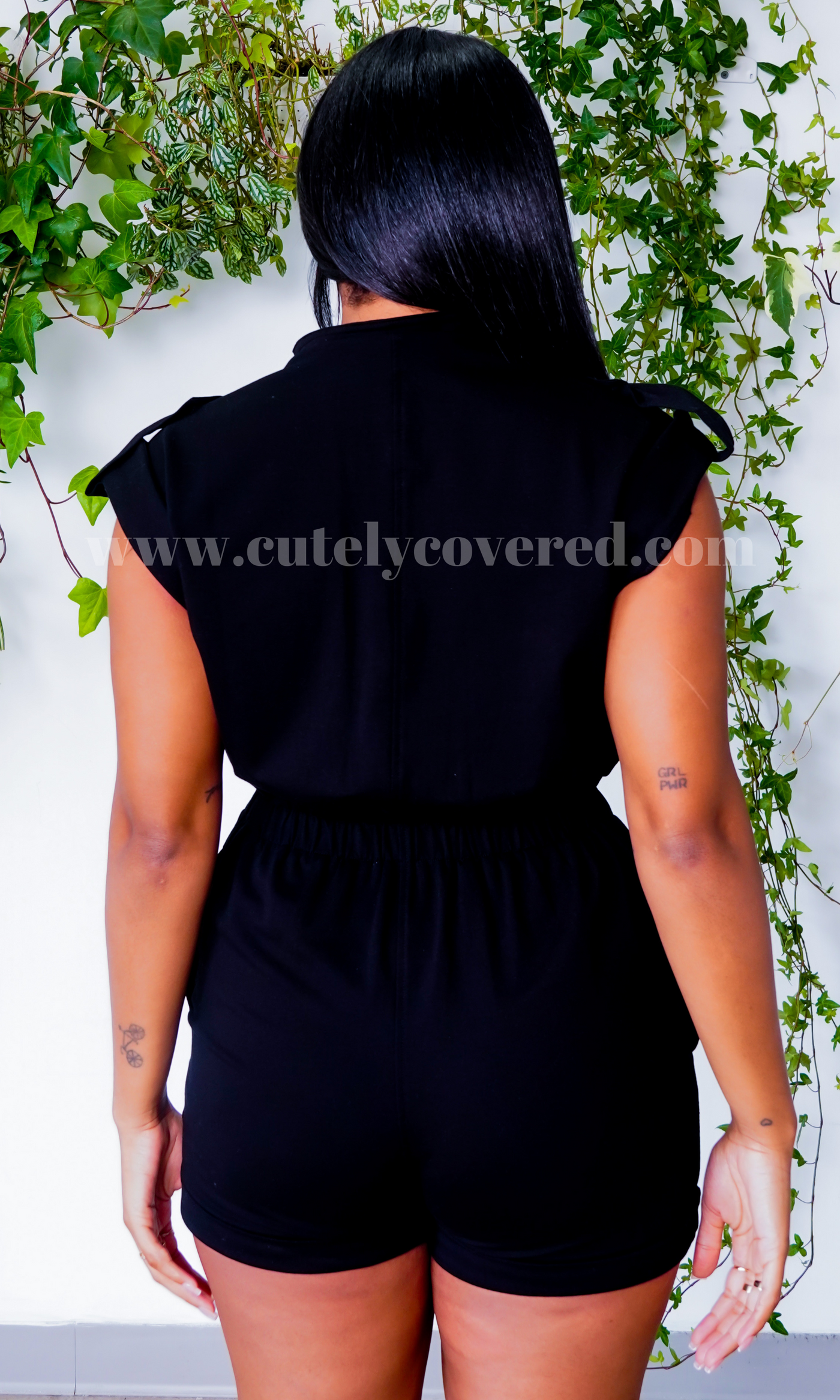 At Ease Romper - Black - Cutely Covered