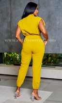 At Ease Jumpsuit- Chartreuse PREORDER Ships end of June - Cutely Covered
