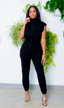 At Ease Jumpsuit- Black PREORDER Ships end of June - Cutely Covered