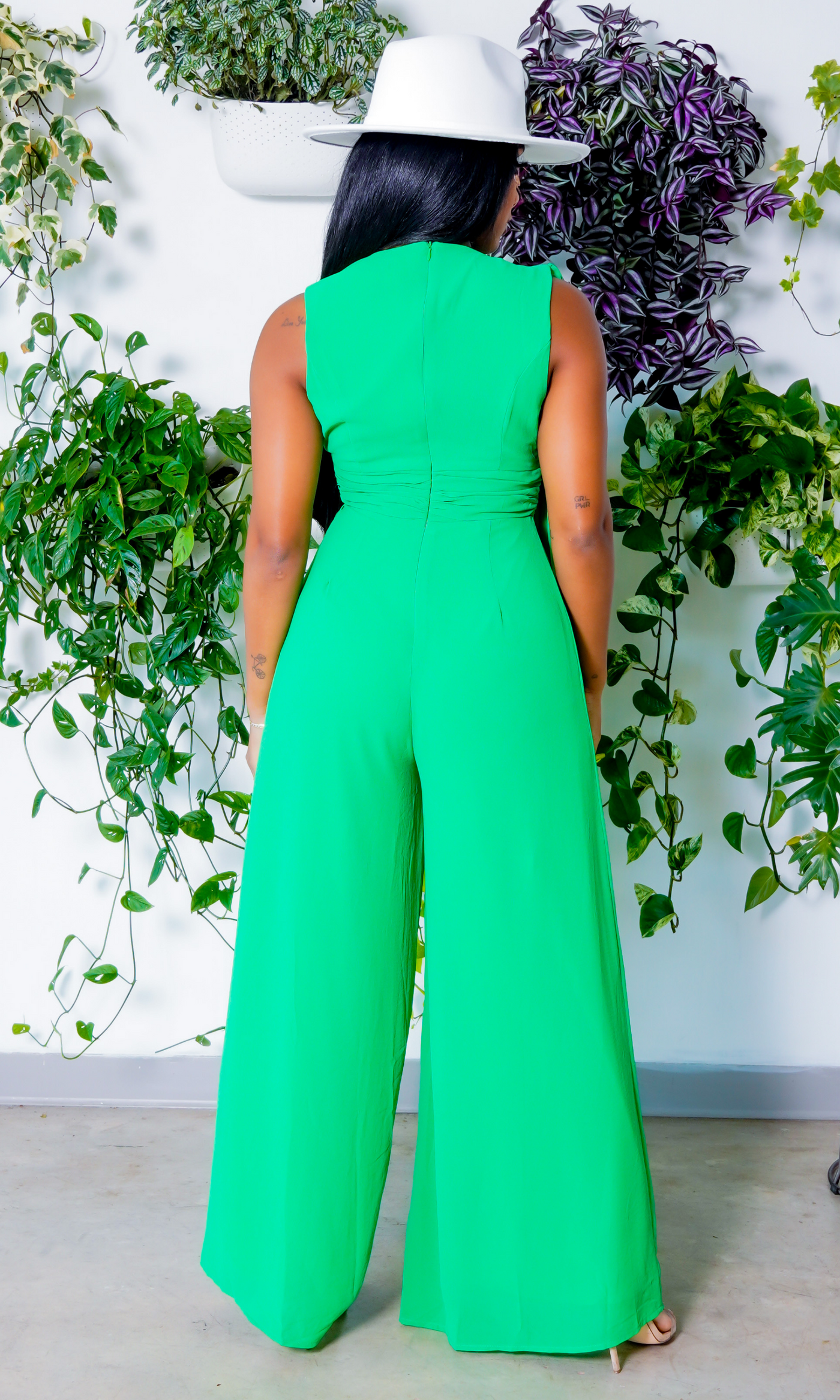 Jasmine Jumpsuit Neon Green FINAL SALE - Cutely Covered