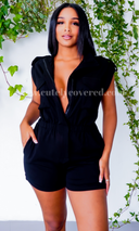 At Ease Romper - Black - Cutely Covered