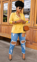 Cuffing Season | Ripped High Waist Boyfriend Jeans - Cutely Covered