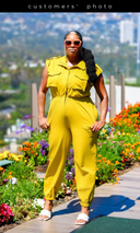 At Ease Jumpsuit- Chartreuse - Cutely Covered