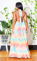 Pastel Chevron Print Maxi - Cutely Covered