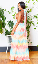 Pastel Chevron Print Maxi - Cutely Covered