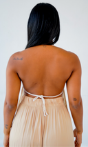 Sugar Pie  I Open Back Embroidered Top - White - Cutely Covered