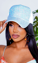 Scarlet Rhinestone Cap Hat - Blue - Cutely Covered