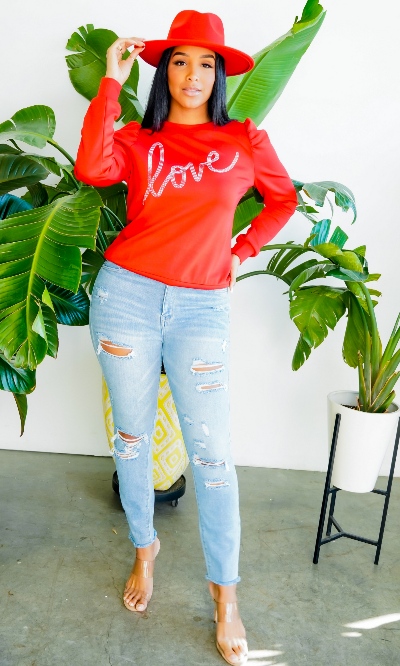 Love is in The Air | Love Script Sweatshirt - Cutely Covered
