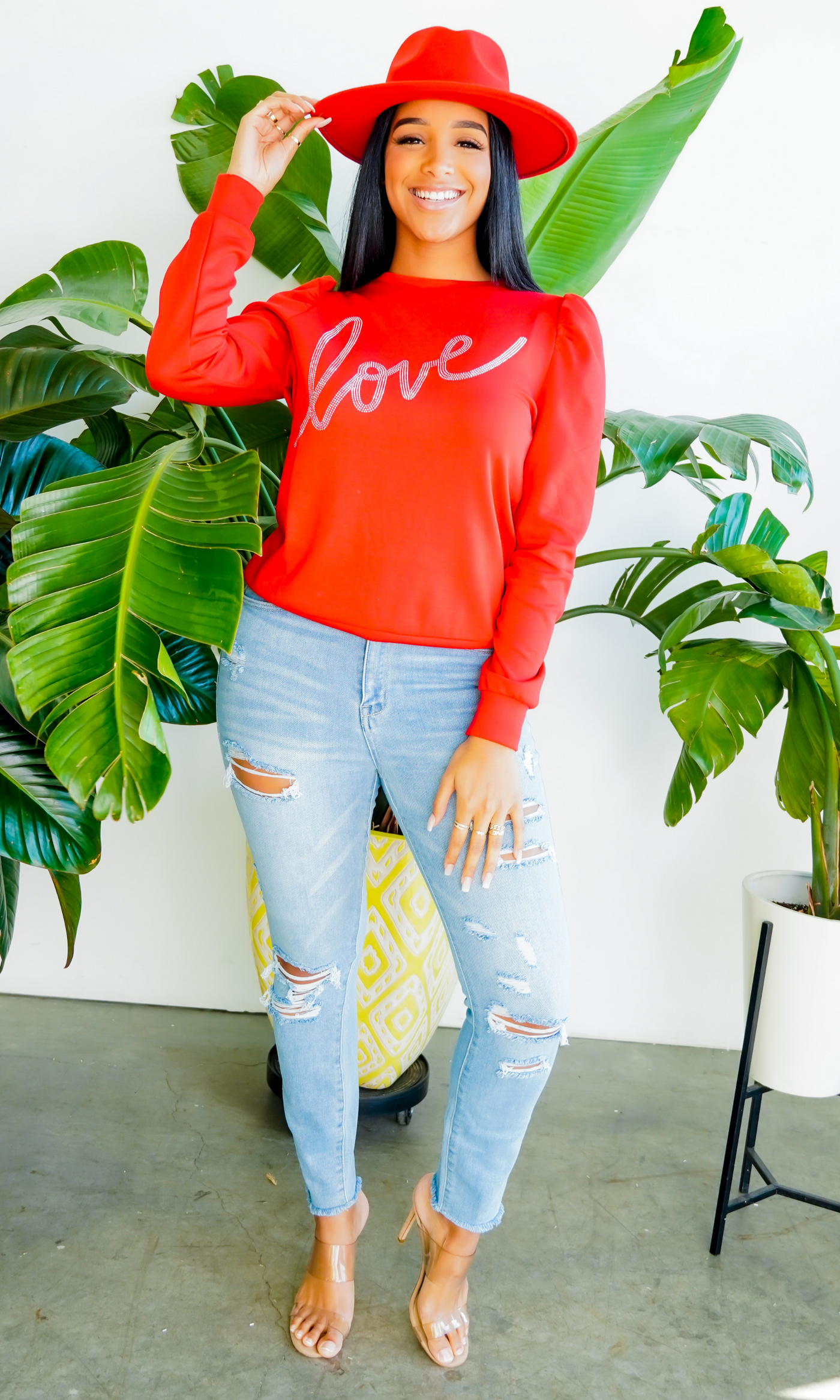 Love is in The Air | Love Script Sweatshirt - Cutely Covered