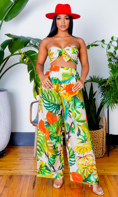 Tropical Flower Two Piece Set | Resort Swim - Cutely Covered