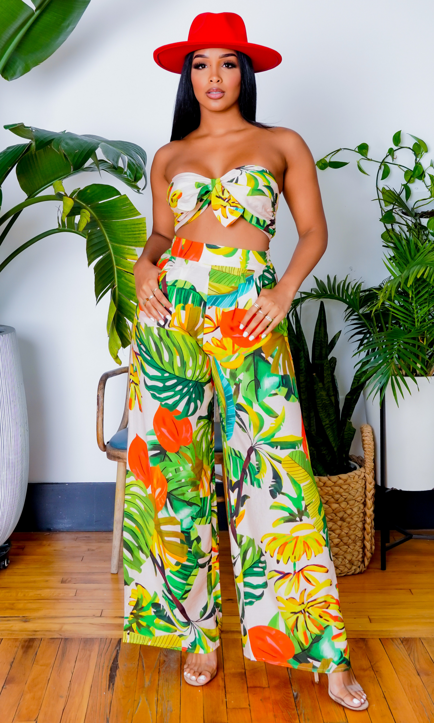 Tropical Flower Two Piece Set | Resort Swim - Cutely Covered