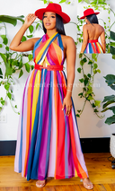 Spectrum | Color Block Belted Dress - Cutely Covered