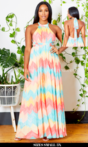 Pastel Chevron Print Maxi - Cutely Covered