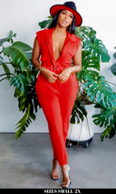 At Ease Jumpsuit - Red PREORDER Ships end of June - Cutely Covered