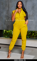 At Ease Jumpsuit- Chartreuse PREORDER Ships end of June - Cutely Covered
