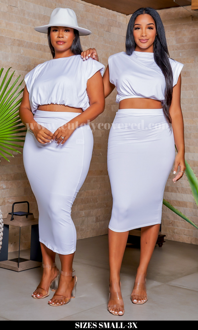 White Two Piece Set - Cutely Covered