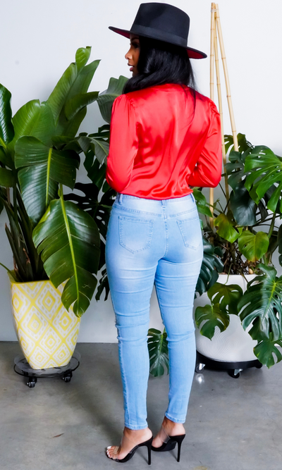 Slay Sis | Bodysuit Red - Cutely Covered