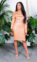 All Eyes On Me l Off The Shoulder Dress - Blush FINAL SALE - Cutely Covered