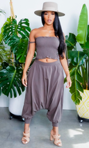 Fashionably Chill | Drop Bottom Stretch Set - Olive - Cutely Covered