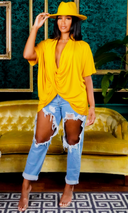 Beaux Blouse-  Mustard - Cutely Covered