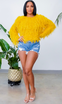 So Fly |Fringe Crop Top - Yellow - Cutely Covered
