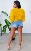 So Fly |Fringe Crop Top - Yellow - Cutely Covered
